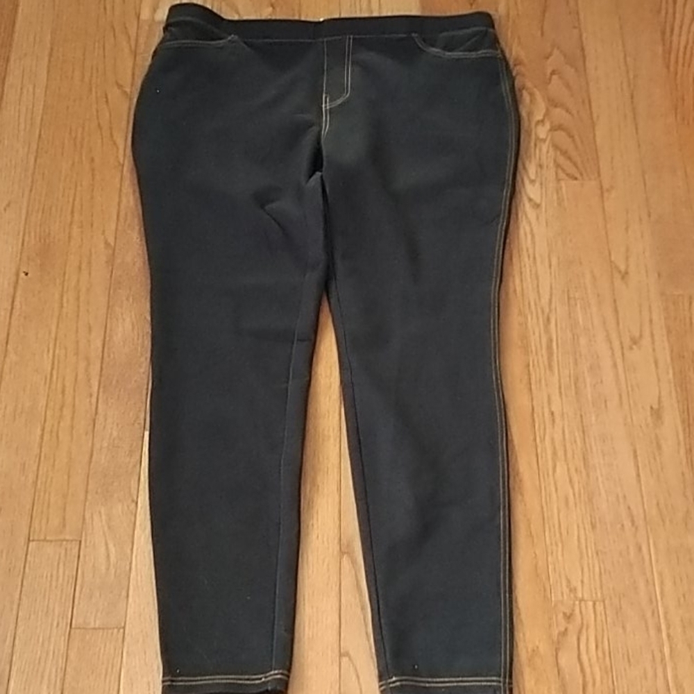 TGY Black Pull On Leggings, Sz XL